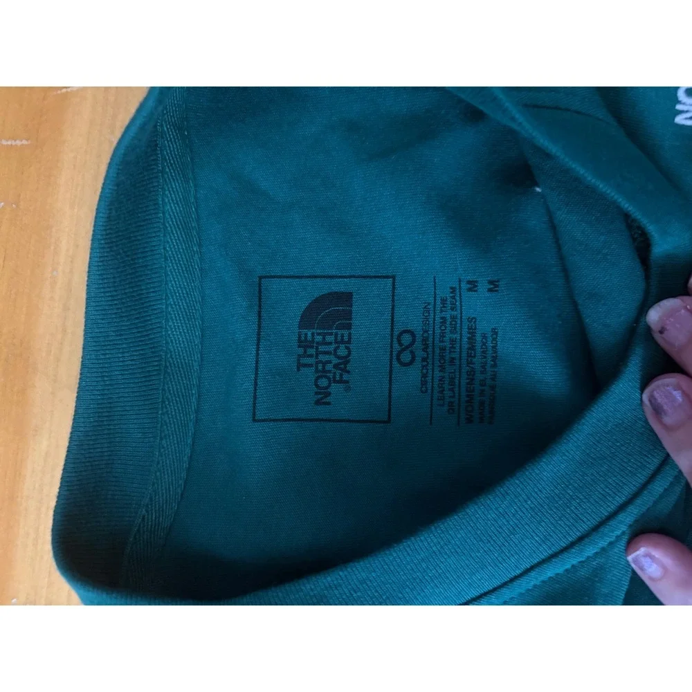 The North Face Mens Green Circular Design Logo Short Sleeve T-Shirt‎ Size M